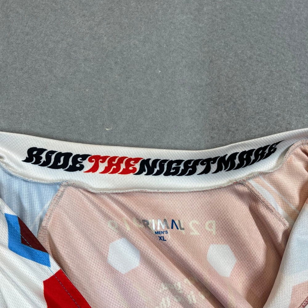 Primal Cycling Jersey Men XL White Red P2P Vashon Island 2019 Bike Race Full Zip - Picture 7 of 12